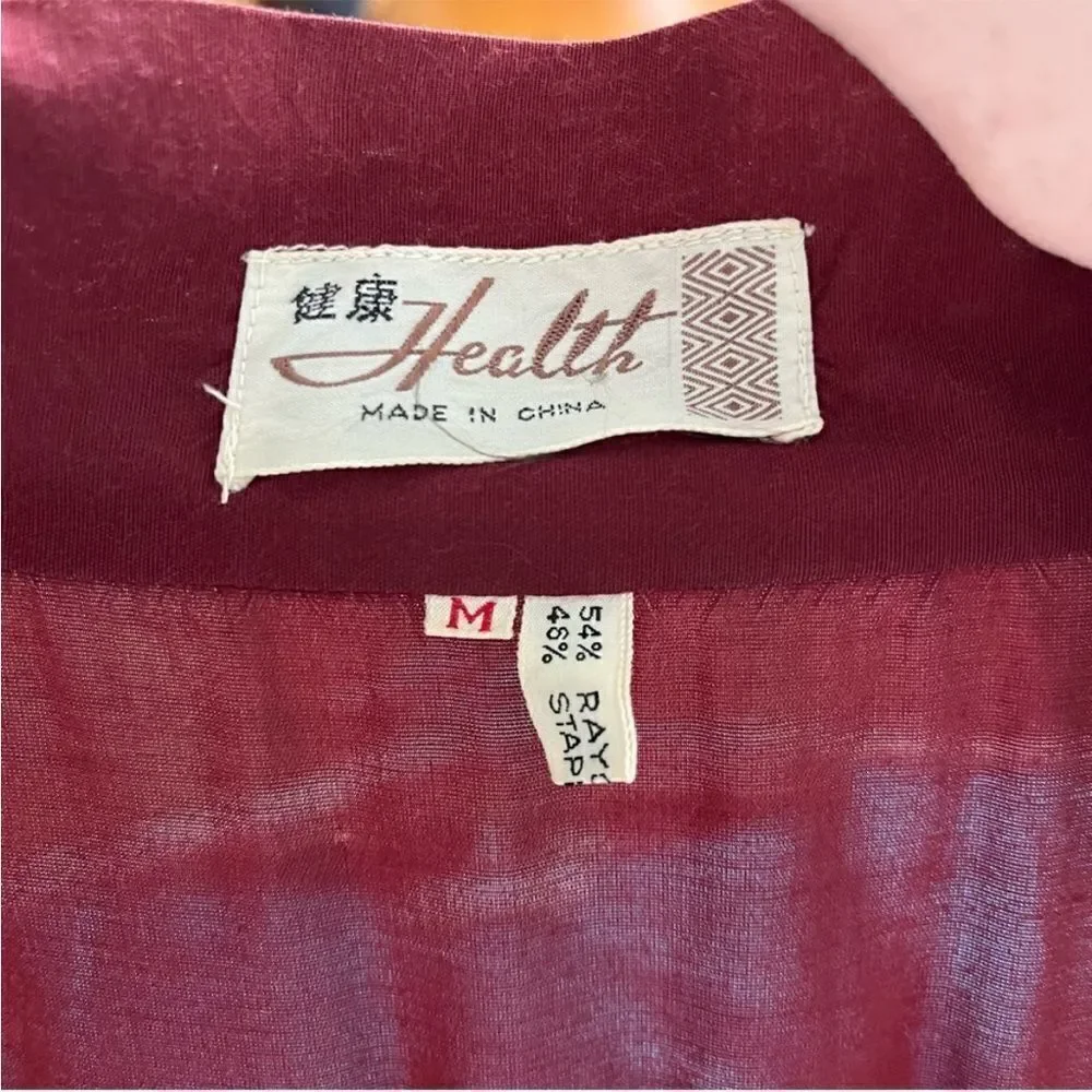 Vintage Health China Embroidered Dragon Robe M - Picture 2 of 12